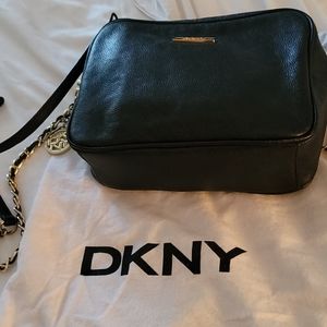 DKNY Pebble Leather Crossbody Bag, chain strap
